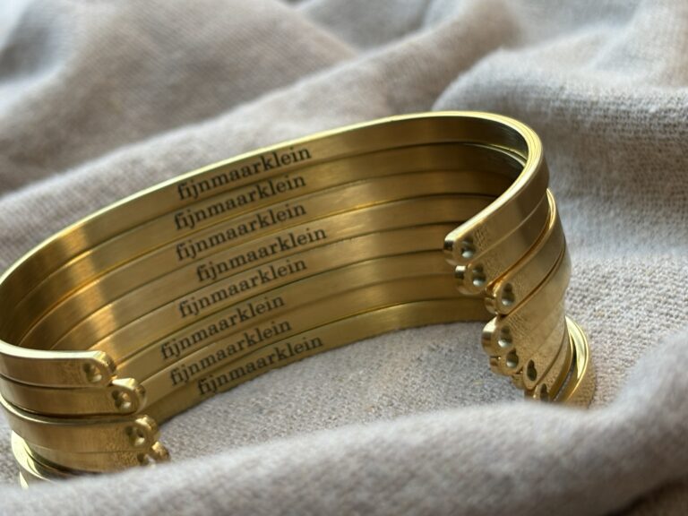 Armband met boodschap (stainless steel)